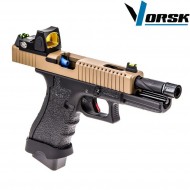 Pistola a gas gbb eu17 black/tan + BDS vorsk (vk-vgp-01-05-bds)