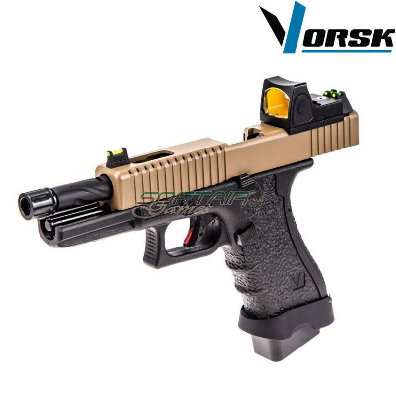 Pistola a gas gbb eu17 black/tan + BDS vorsk (vk-vgp-01-05-bds)