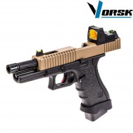 Pistola a gas gbb eu17 black/tan + BDS vorsk (vk-vgp-01-05-bds)