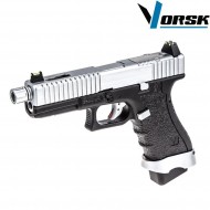 Pistola a gas gbb eu17 black/chrome vorsk (vk-vgp-01-21)