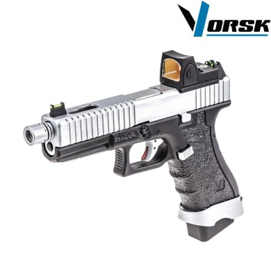 Gas gbb pistol eu17 black/chrome + BDS vorsk (vk-vgp-01-21-bds)