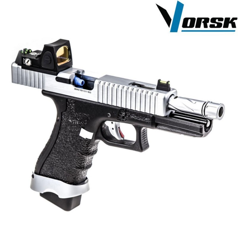 Gas gbb pistol eu17 black/chrome + BDS vorsk (vk-vgp-01-21-bds)