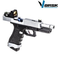 Pistola a gas gbb eu17 black/chrome + BDS vorsk (vk-vgp-01-21-bds)