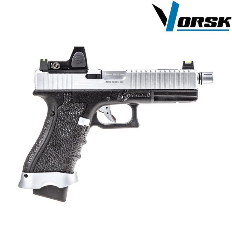 Pistola a gas gbb eu17 black/chrome + BDS vorsk (vk-vgp-01-21-bds)