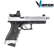 Pistola a gas gbb eu17 black/chrome + BDS vorsk (vk-vgp-01-21-bds)