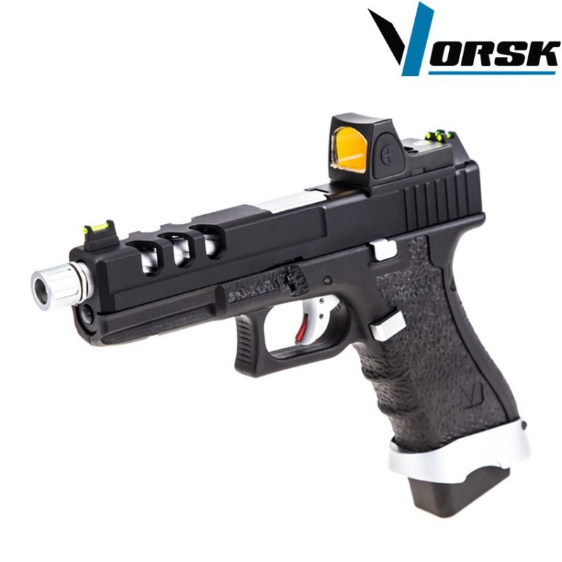 Pistola a gas gbb eu17 vented black + BDS vorsk (vk-vgp-01-02-bds)