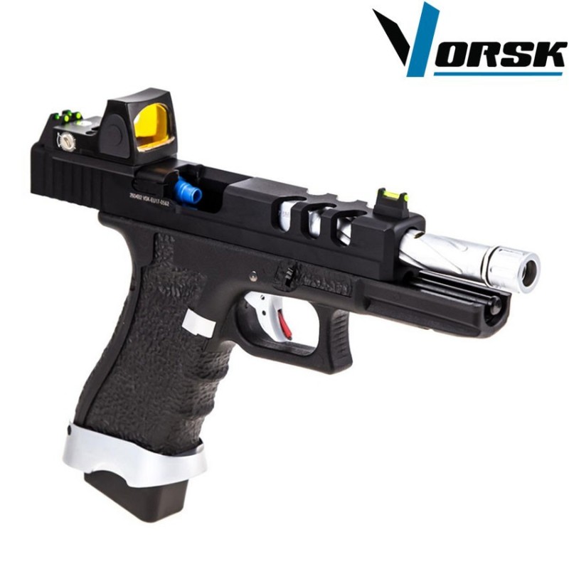 Pistola a gas gbb eu17 vented black + BDS vorsk (vk-vgp-01-02-bds)