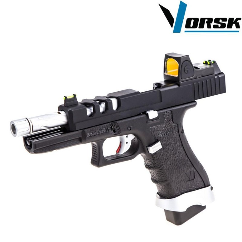 Gas gbb pistol eu17 vented black + BDS vorsk (vk-vgp-01-02-bds)