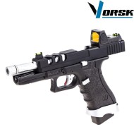 Pistola a gas gbb eu17 vented black + BDS vorsk (vk-vgp-01-02-bds)