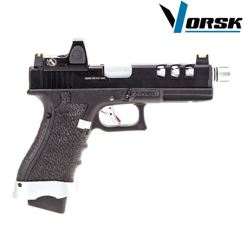 Gas gbb pistol eu17 vented black + BDS vorsk (vk-vgp-01-02-bds)