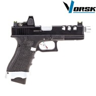Gas gbb pistol eu17 vented black + BDS vorsk (vk-vgp-01-02-bds)