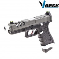 Pistola a gas gbb eu17 vented black/grey vorsk (vk-vgp-01-14)