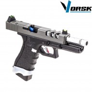 Pistola a gas gbb eu17 vented black/grey vorsk (vk-vgp-01-14)