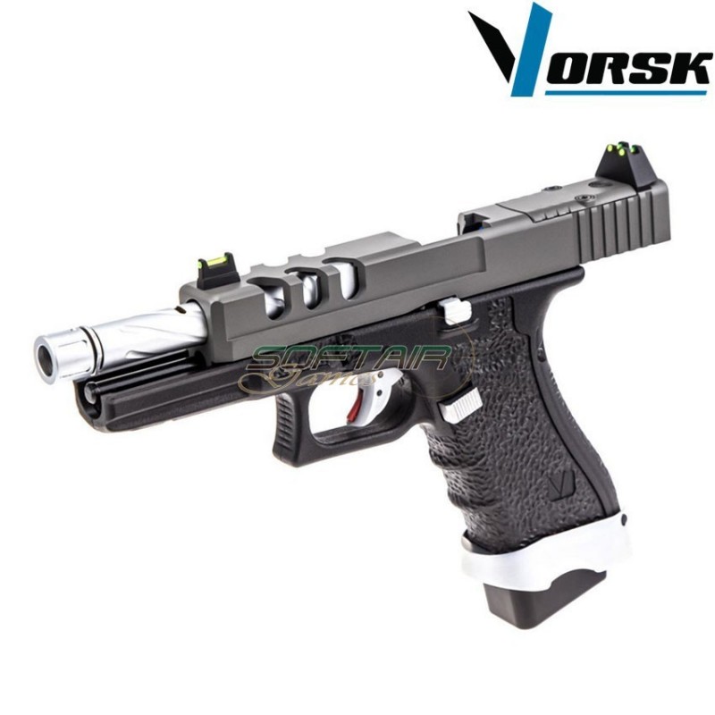 Pistola a gas gbb eu17 vented black/grey vorsk (vk-vgp-01-14)
