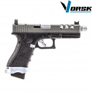 Pistola a gas gbb eu17 vented black/grey vorsk (vk-vgp-01-14)