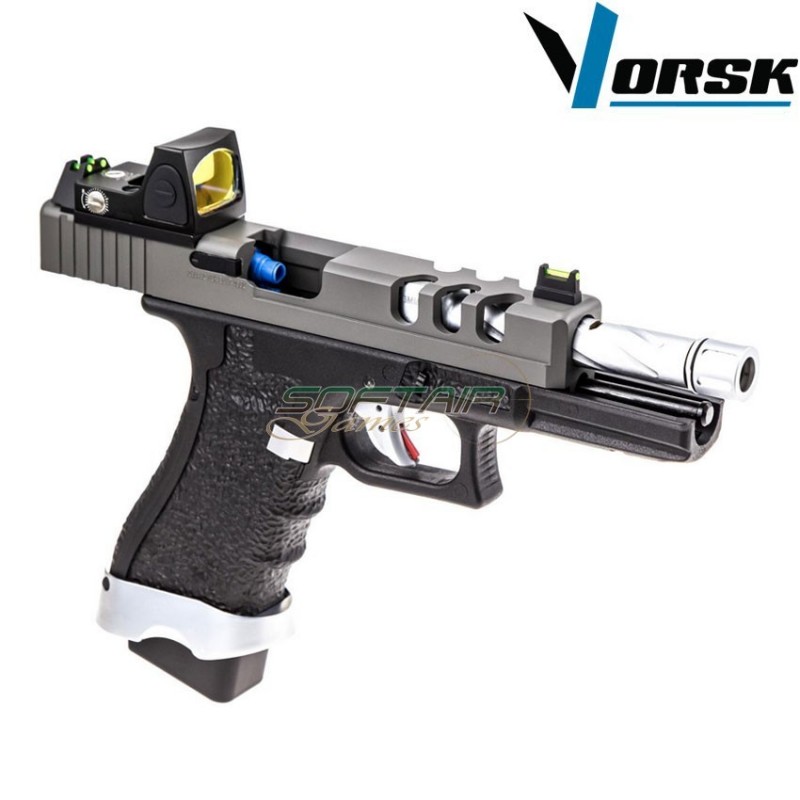 Gas gbb pistol eu17 vented black/grey + BDS vorsk (vk-vgp-01-14-bds)