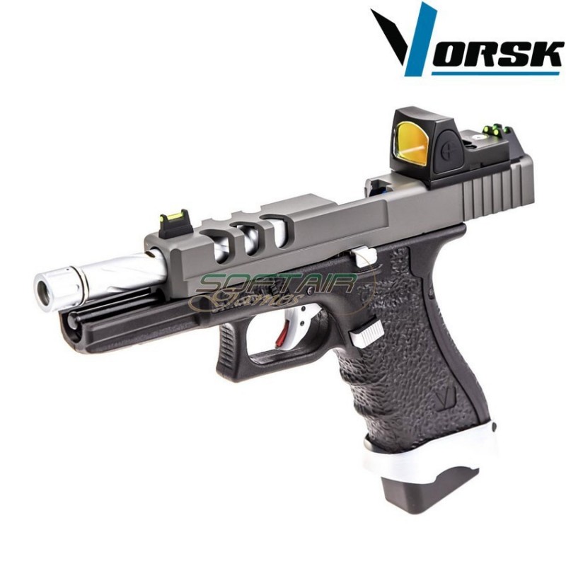 Pistola a gas gbb eu17 vented black/grey + BDS vorsk (vk-vgp-01-14-bds)