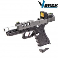 Gas gbb pistol eu17 vented black/grey + BDS vorsk (vk-vgp-01-14-bds)