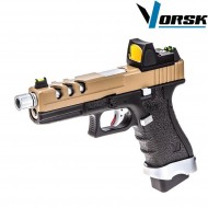 Pistola a gas gbb eu17 vented black/tan + BDS vorsk (vk-vgp-01-06-bds) Pistola a gas gbb eu17 vented black/tan + BDS vorsk (vk-vgp-01-06-bds)
