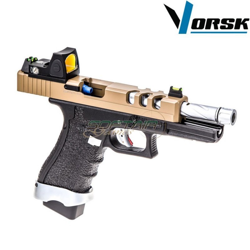 Pistola a gas gbb eu17 vented black/tan + BDS vorsk (vk-vgp-01-06-bds) Pistola a gas gbb eu17 vented black/tan + BDS vorsk (vk-vgp-01-06-bds)