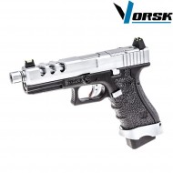 Pistola a gas gbb eu17 vented black/chrome vorsk (vk-vgp-01-22) Pistola a gas gbb eu17 vented black/chrome vorsk (vk-vgp-01-22)