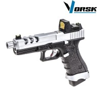 Pistola a gas gbb eu17 vented black/chrome + BDS vorsk (vk-vgp-01-22-bds) Pistola a gas gbb eu17 vented black/chrome + BDS vorsk (vk-vgp-01-22-bds)