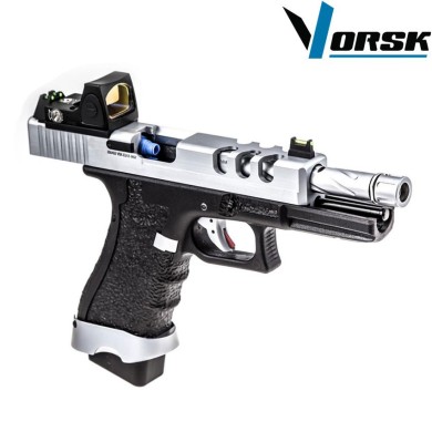 Gas gbb pistol eu17 vented black/chrome + BDS vorsk (vk-vgp-01-22-bds)