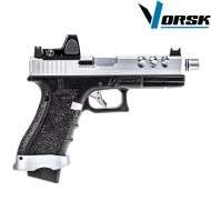 Gas gbb pistol eu17 vented black/chrome + BDS vorsk (vk-vgp-01-22-bds)