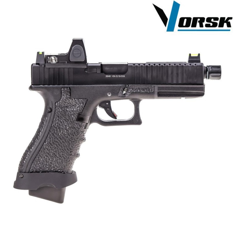 Pistola a gas gbb eu18 black + BDS vorsk (vk-vgp-01-03-bds)