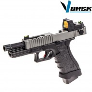 Pistola a gas gbb eu18 black/grey + BDS vorsk (vk-vgp-01-15-bds)