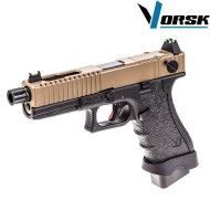 Gas gbb pistol eu18 black/tan vorsk (vk-vgp-01-07)