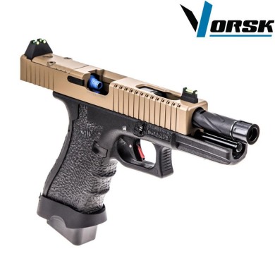 Pistola a gas gbb eu18 black/tan vorsk (vk-vgp-01-07)