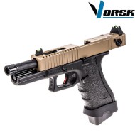 Gas gbb pistol eu18 black/tan vorsk (vk-vgp-01-07)
