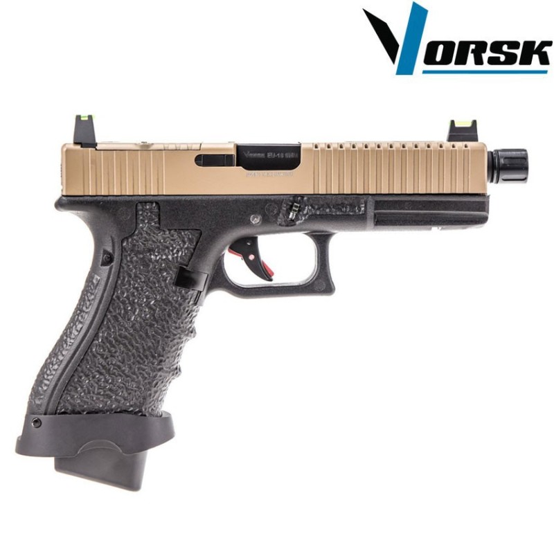 Gas gbb pistol eu18 black/tan vorsk (vk-vgp-01-07)
