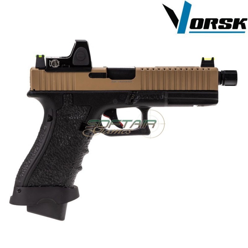 Gas gbb pistol eu18 black/tan + BDS vorsk (vk-vgp-01-07-bds)