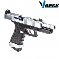 Gas gbb pistol eu18 black/chrome vorsk (vk-vgp-01-23)