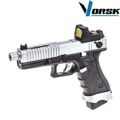 Gas gbb pistol eu18 black/chrome + BDS vorsk (vk-vgp-01-23-bds)