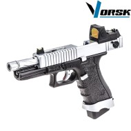 Gas gbb pistol eu18 black/chrome + BDS vorsk (vk-vgp-01-23-bds)