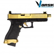 Pistola a gas gbb eu18 black/gold vorsk (vk-vgp-01-27)