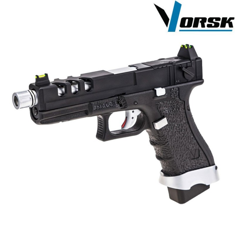 Pistola a gas gbb eu18 vented black vorsk (vk-vgp-01-04)