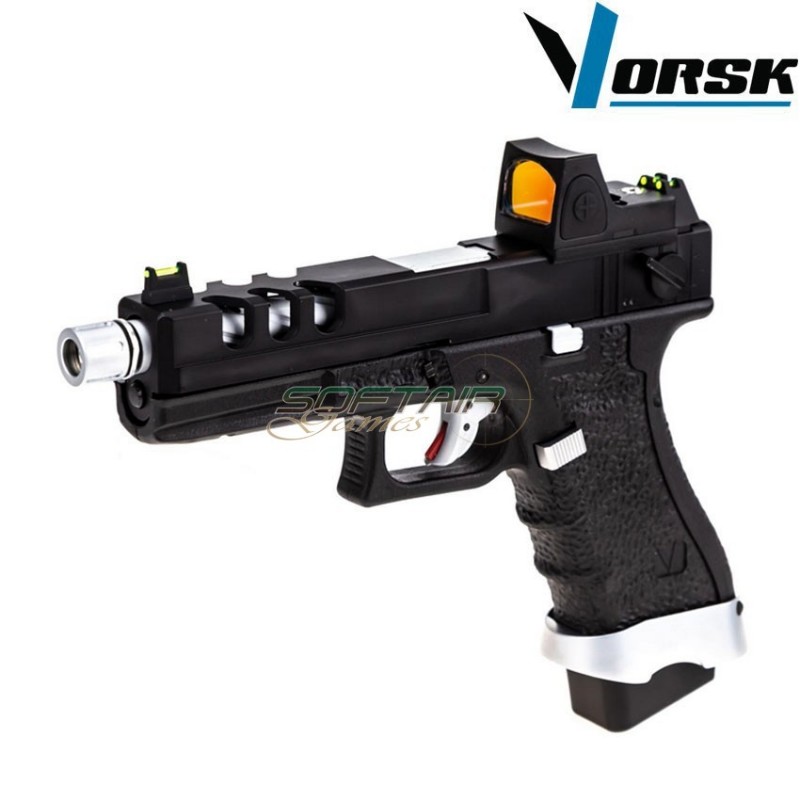 Pistola a gas gbb eu18 vented black + BDS vorsk (vk-vgp-01-04-bds)