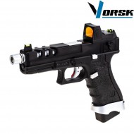 Pistola a gas gbb eu18 vented black + BDS vorsk (vk-vgp-01-04-bds)