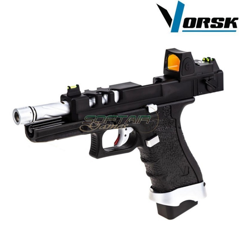 Pistola a gas gbb eu18 vented black + BDS vorsk (vk-vgp-01-04-bds)