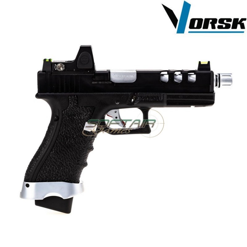 Pistola a gas gbb eu18 vented black + BDS vorsk (vk-vgp-01-04-bds)
