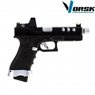 Pistola a gas gbb eu18 vented black + BDS vorsk (vk-vgp-01-04-bds)