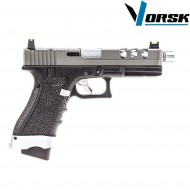 Pistola a gas gbb eu18 vented black/grey vorsk (vk-vgp-01-16)