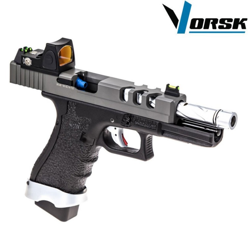 Gas gbb pistol eu18 vented black/grey + BDS vorsk (vk-vgp-01-16-bds)