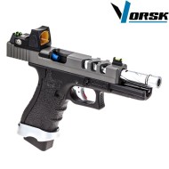 Gas gbb pistol eu18 vented black/grey + BDS vorsk (vk-vgp-01-16-bds)