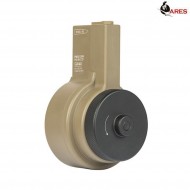 Caricatore manuale drum 2150 colpi per m4 dark earth ares (ar-mag044)
