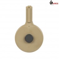 Caricatore manuale drum 2150 colpi per m4 dark earth ares (ar-mag044)